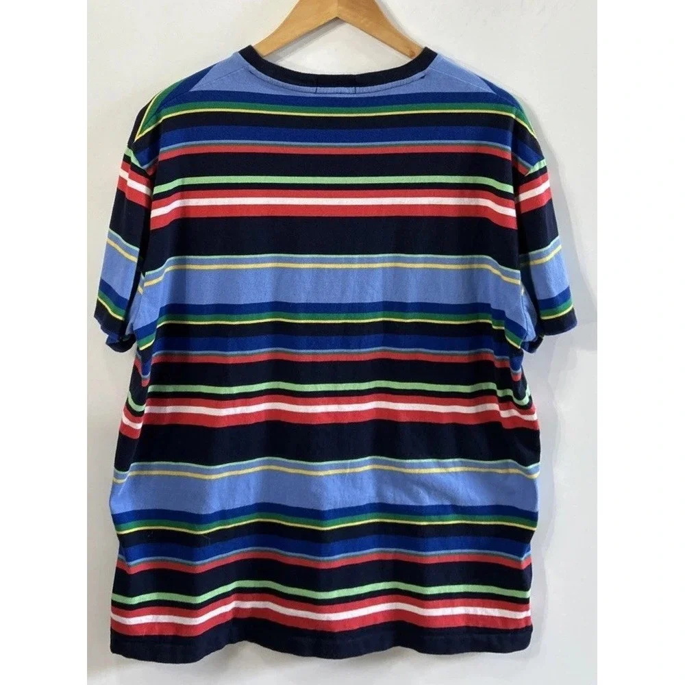 Mens Polo Ralph Lauren Stripe Classic Fit Pocket T Shirt Casual Shirt Large